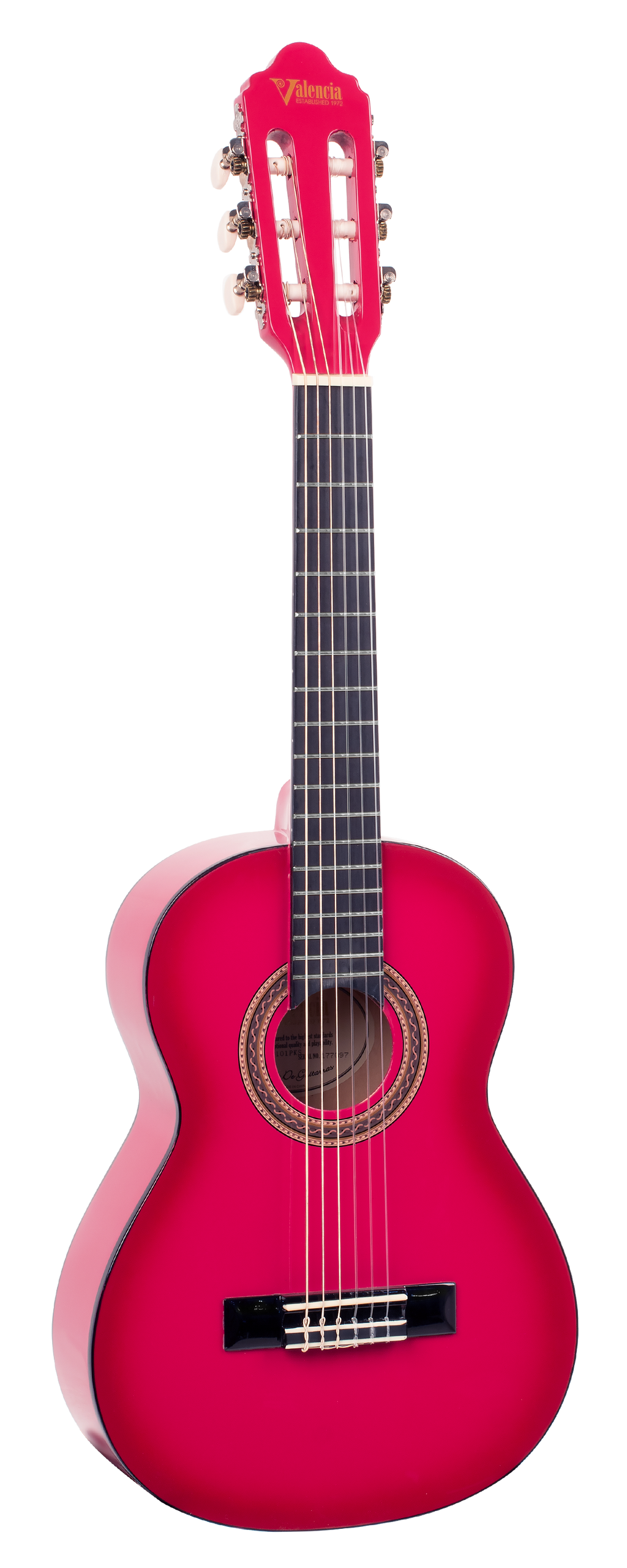 Valencia VC101PKS 1/4 Size Classical Guitar - Pink Sunburst