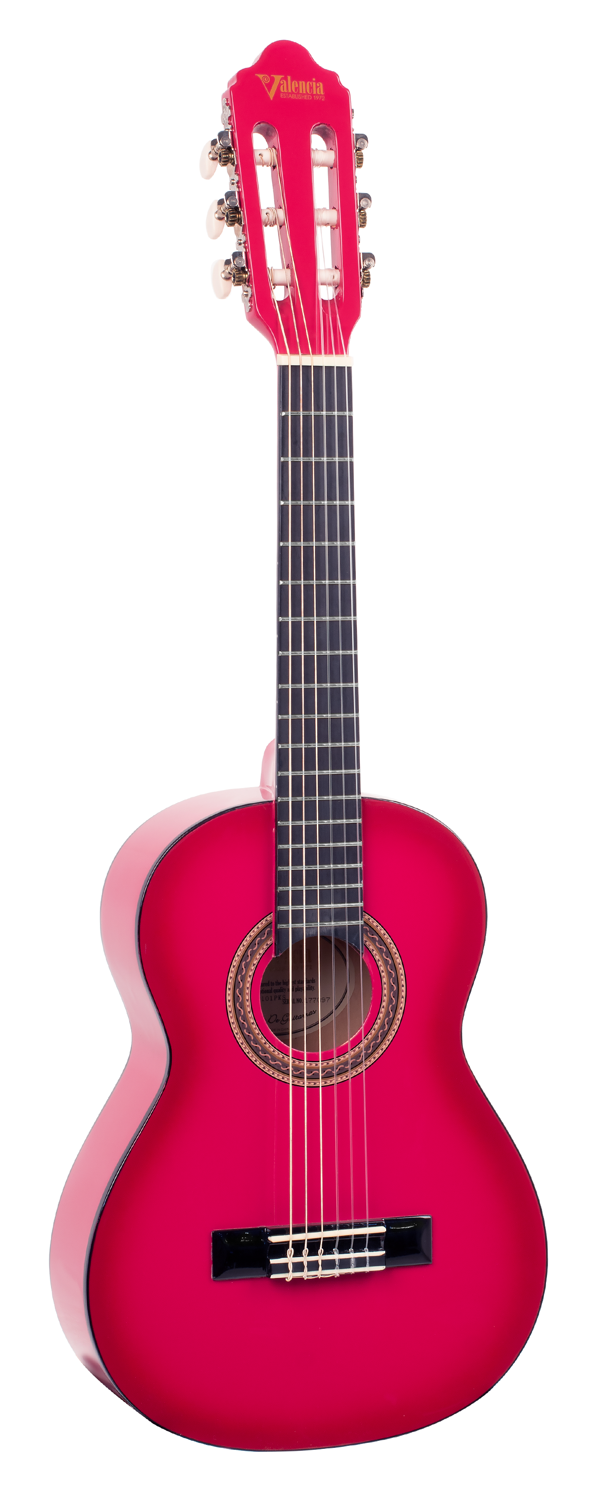 Valencia VC101PKS 1/4 Size Classical Guitar - Pink Sunburst