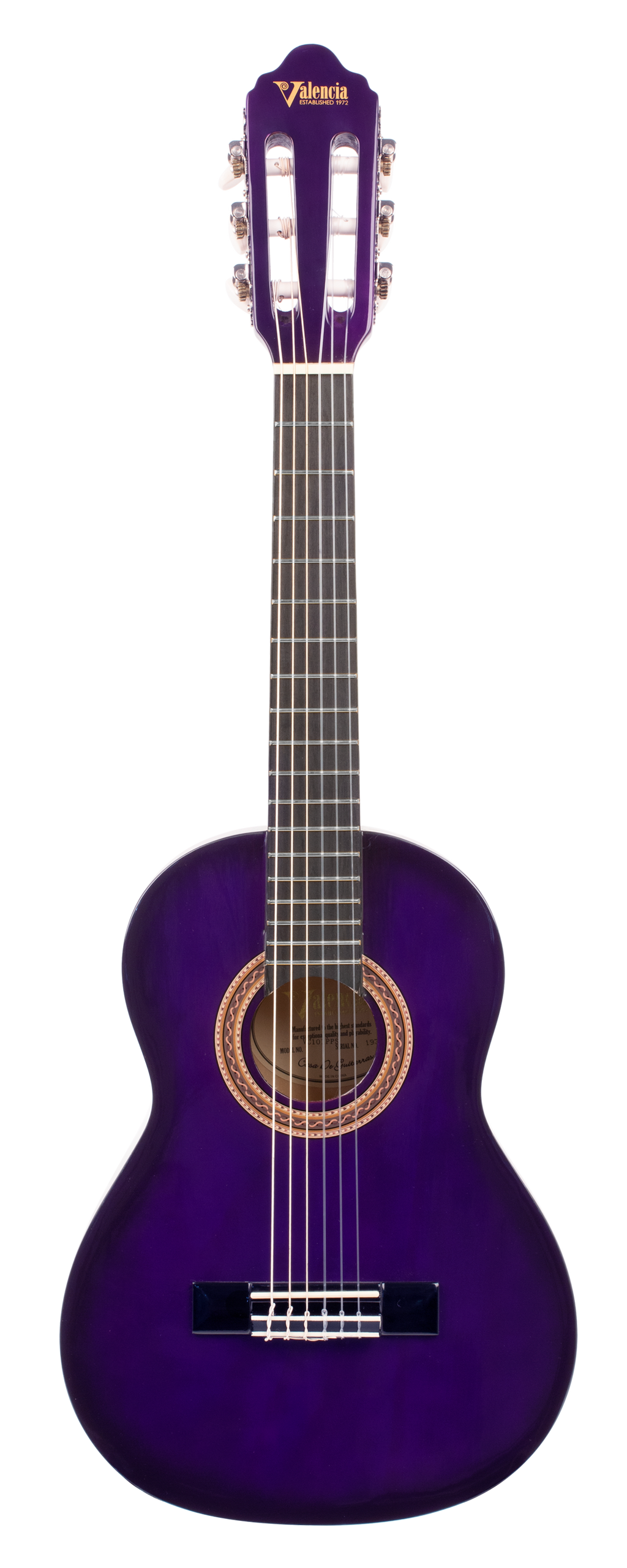 Valencia VC101PPS 1/4 Size Classical Guitar - Purple Sunburst