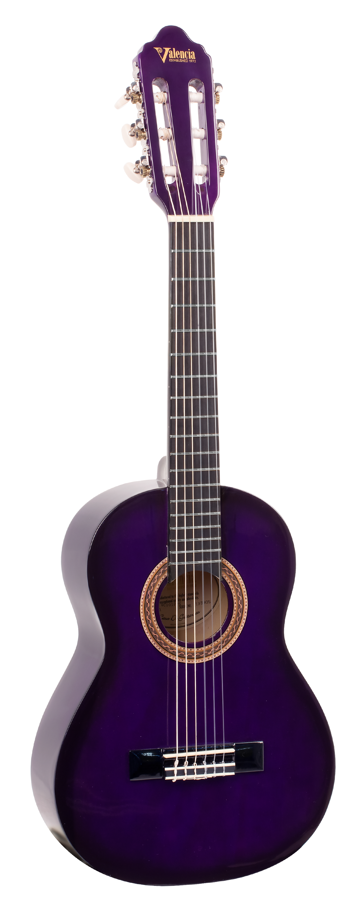 Valencia VC101PPS 1/4 Size Classical Guitar - Purple Sunburst