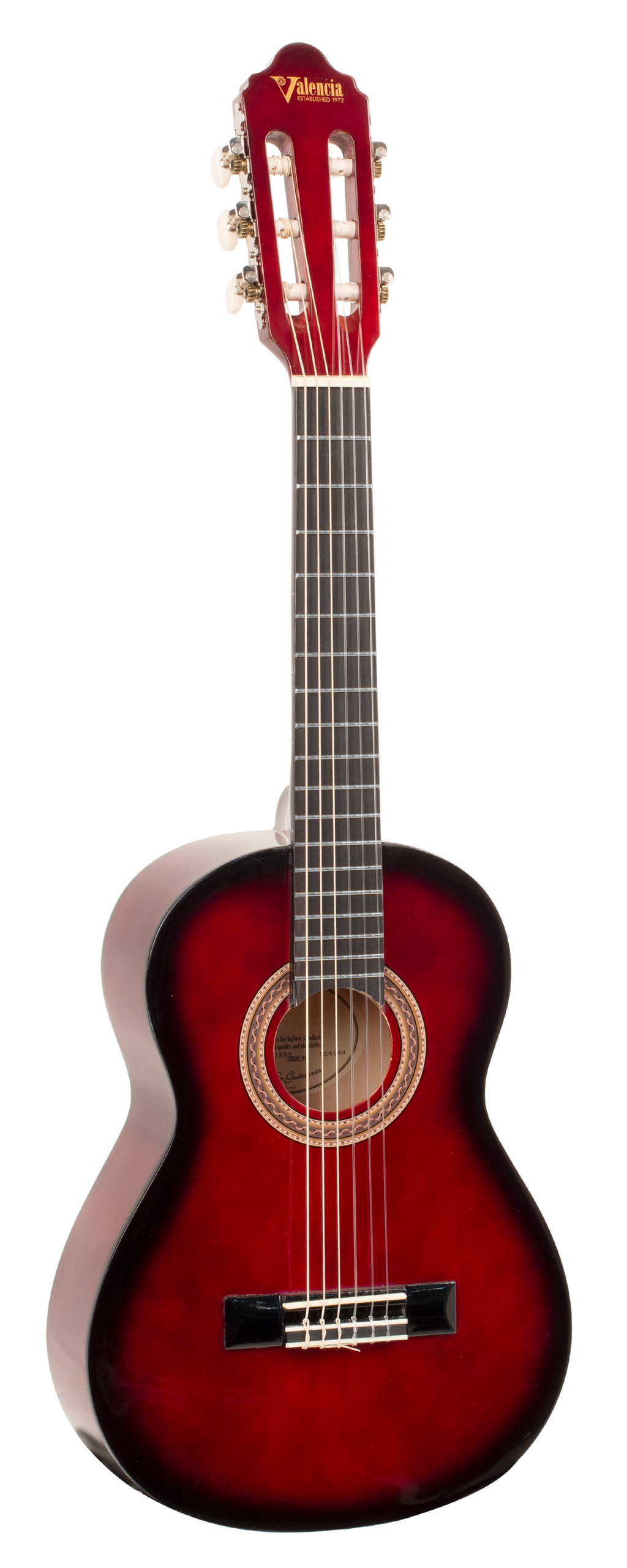 Valencia VC101RDS 1/4 Size Classical Guitar - Red Sunburst
