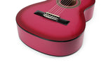 Valencia VC102PKS 1/2 Size Classical Guitar - Pink Sunburst