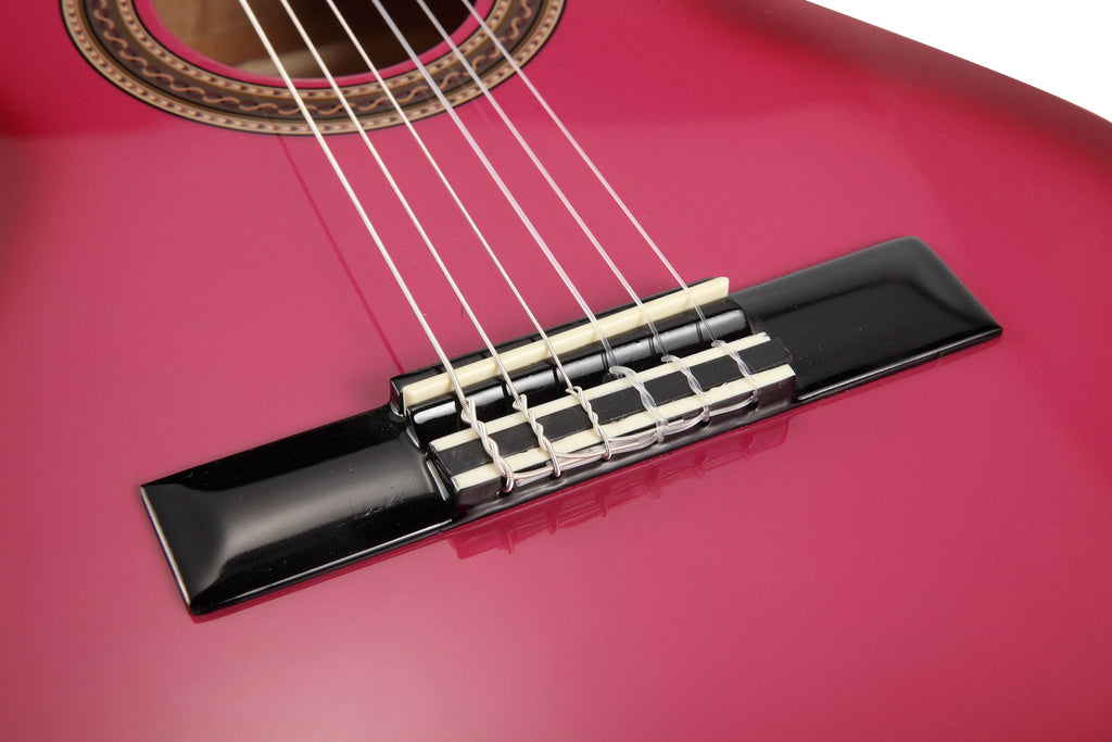 Valencia VC102PKS 1/2 Size Classical Guitar - Pink Sunburst