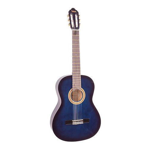 Valencia VC104BUS 4/4 Size Classical Guitar - Blue Sunburst