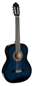 Valencia VC104BUS 4/4 Size Classical Guitar - Blue Sunburst