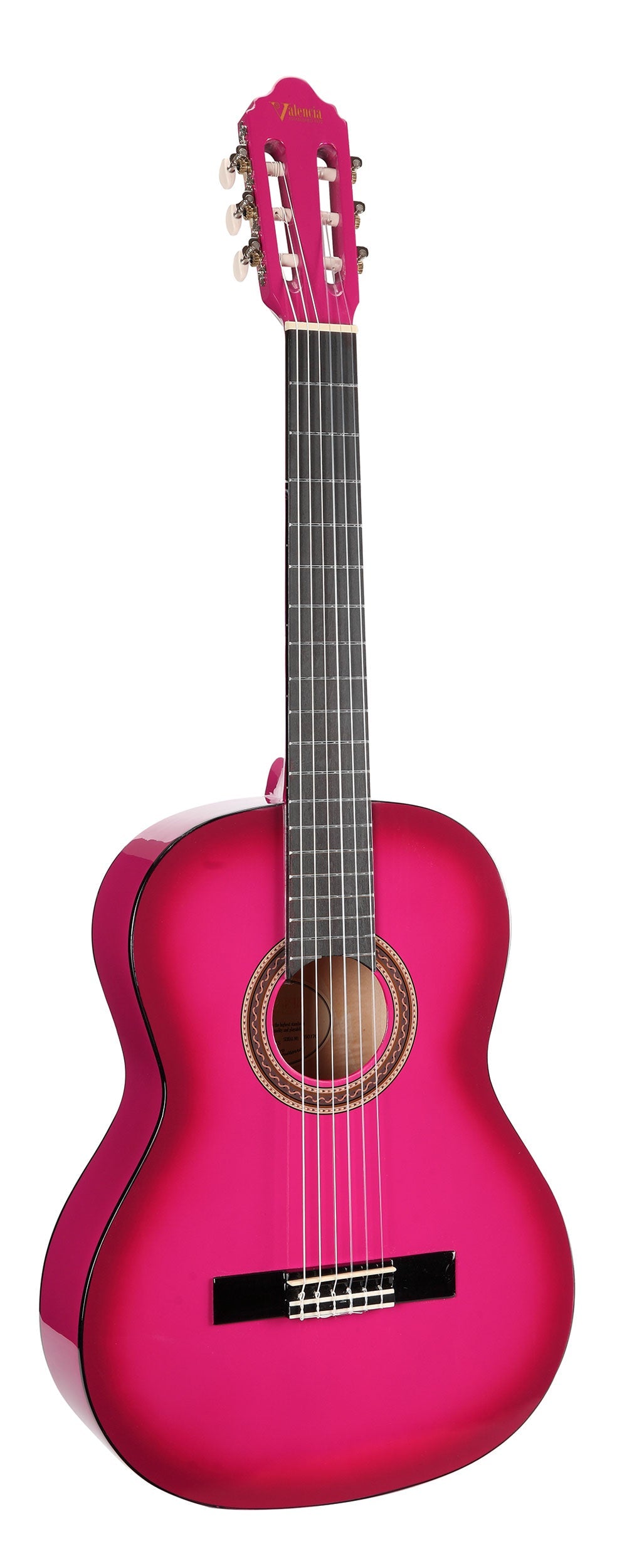 Valencia VC104PKS 4/4 Size Classical Guitar - Pink Sunburst
