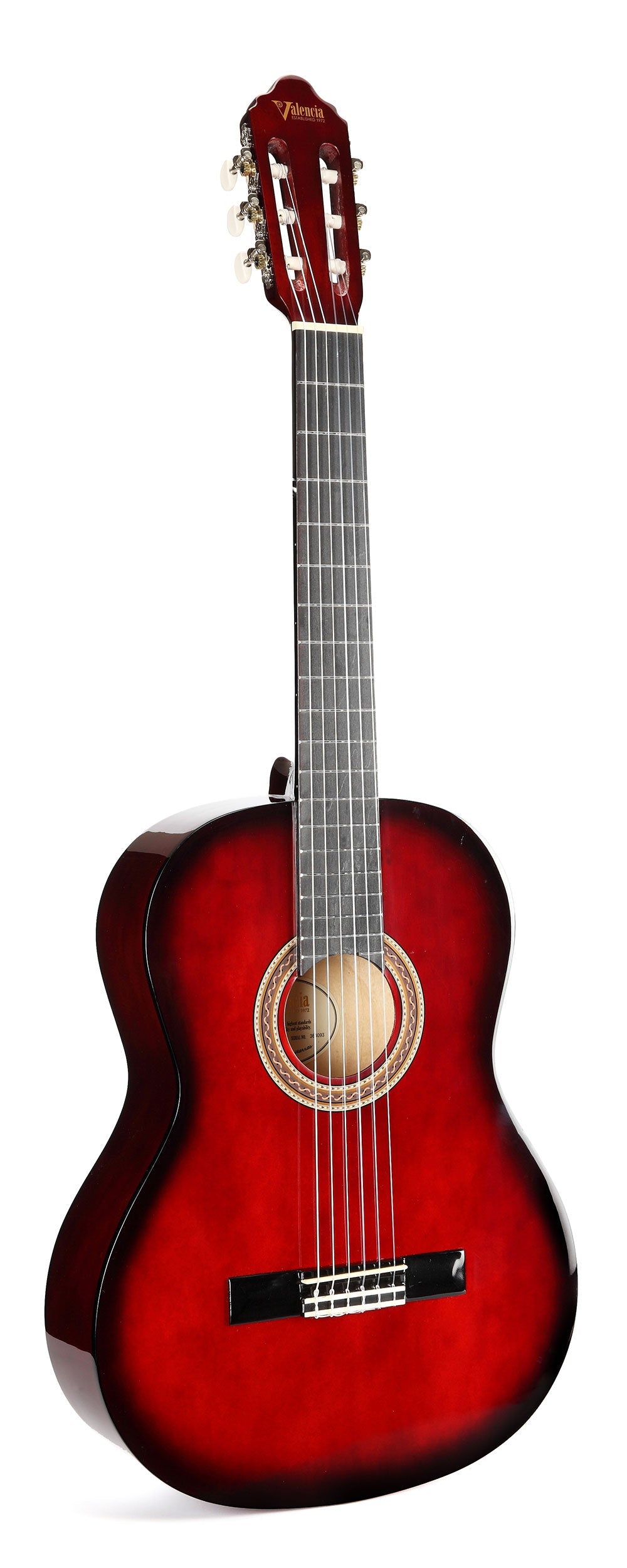 Valencia VC104RDS 4/4 Size Classical Guitar - Red Sunburst