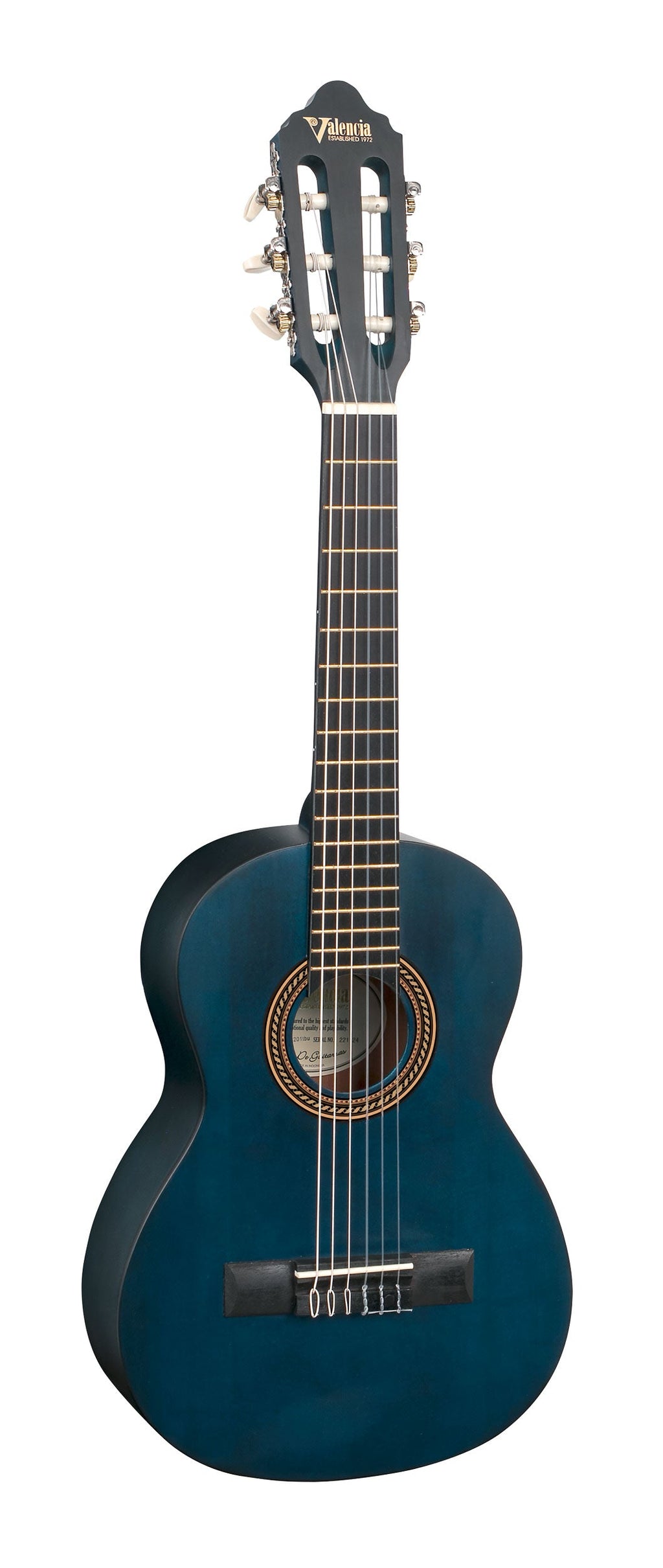 Valencia 200 Series ¬º Classical Guitar - Transparent Blue