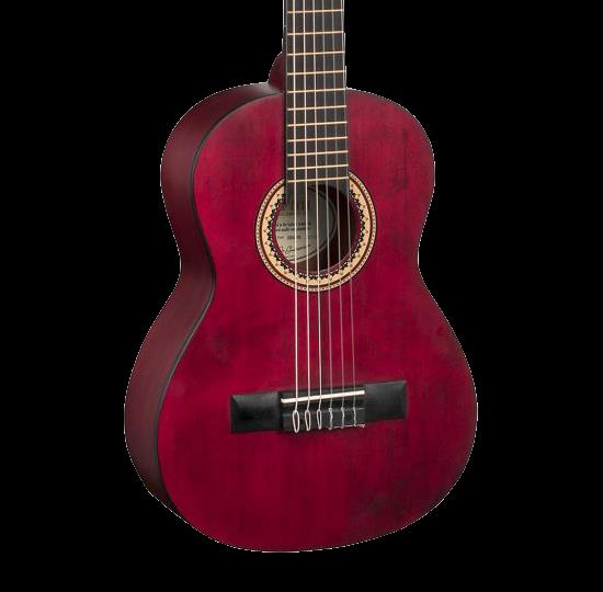Valencia VC202TWR 1/2 Size Classical Guitar in Transparent Wine Red Satin
