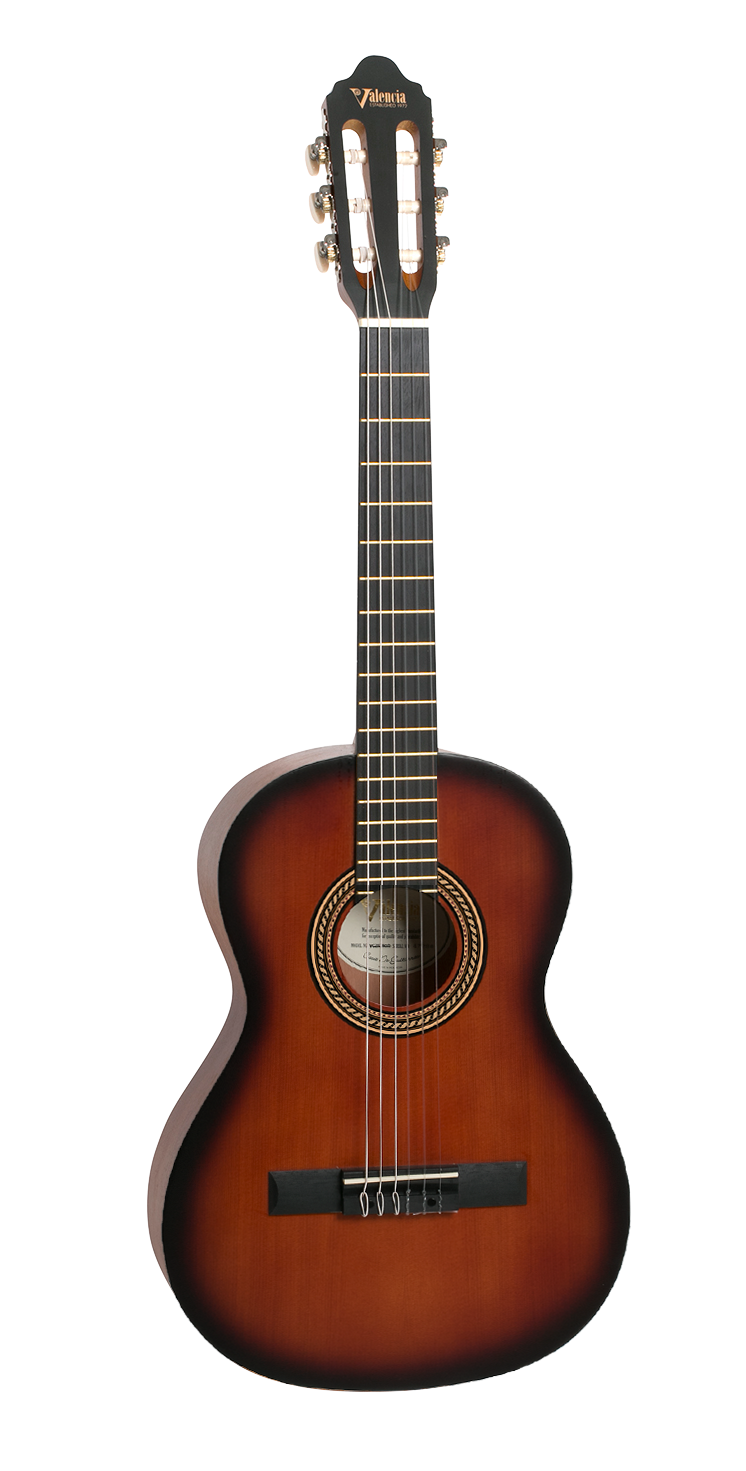 Valencia VC203CSB 3/4 Size Classical Guitar in Classic Sunburst Satin