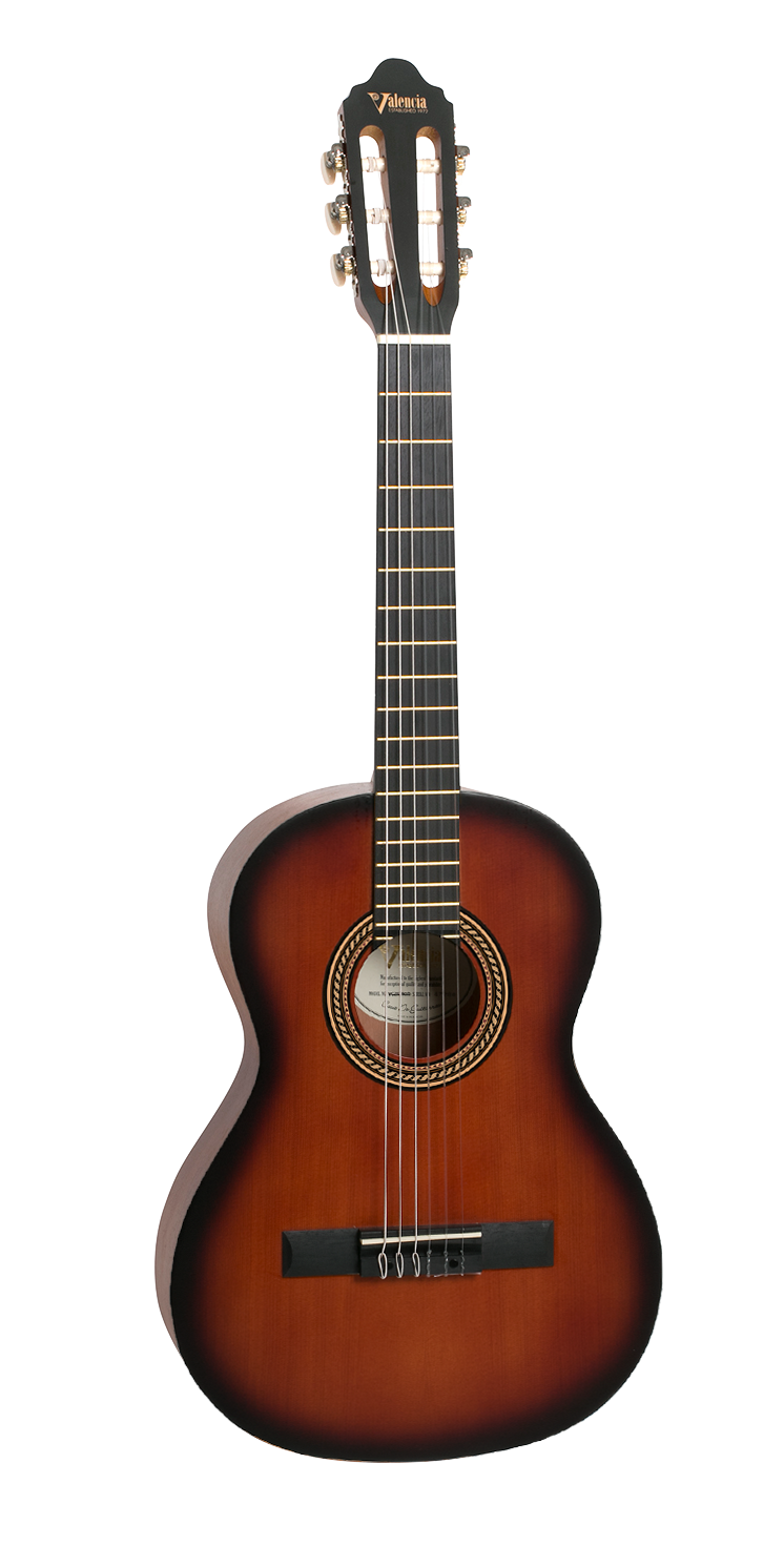 Valencia VC203CSB 3/4 Size Classical Guitar in Classic Sunburst Satin