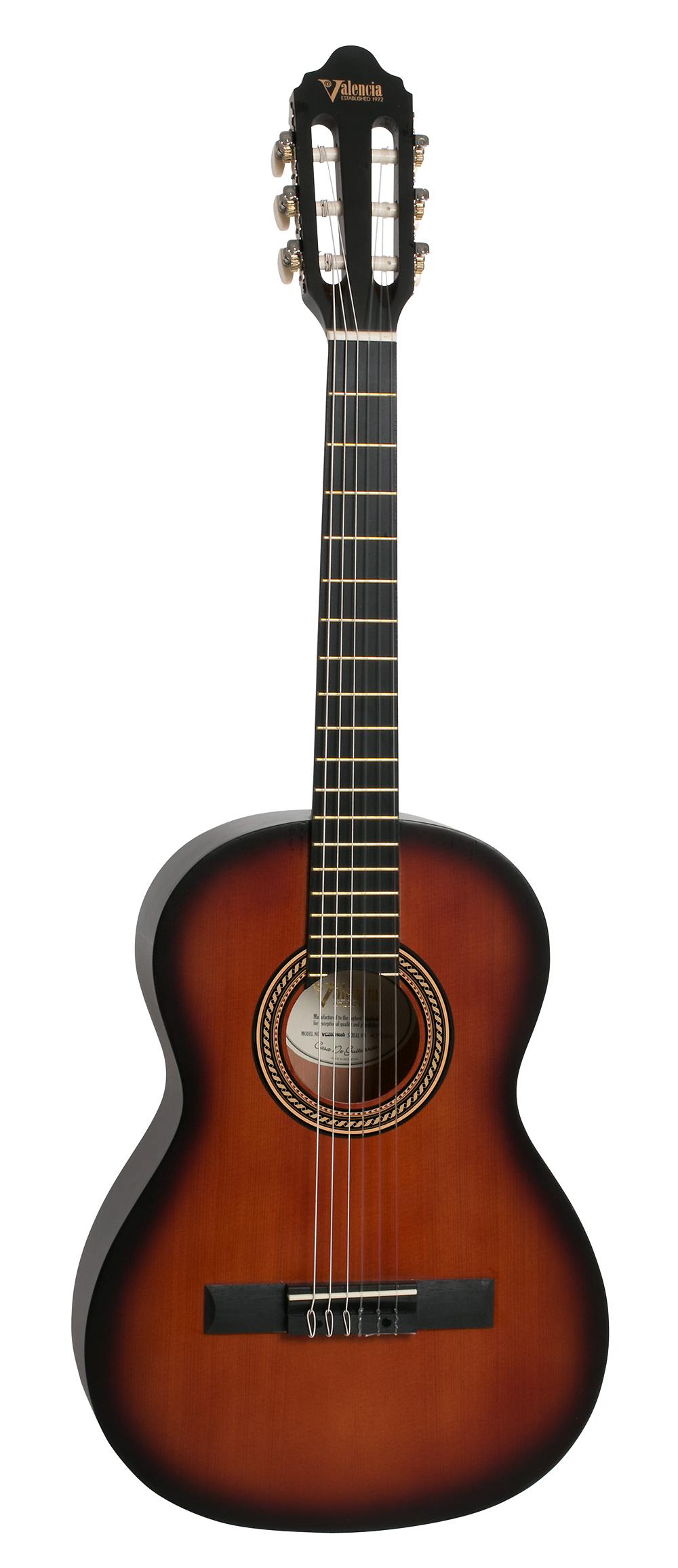 Valencia VC203HCSB 3/4 Size Hybrid Neck in Classic Sunburst Satin