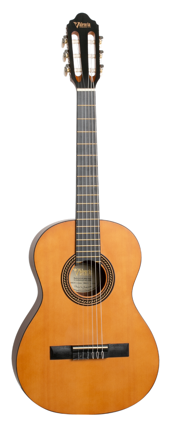 Valencia VC203HL Full Size Left Hand Classical Guitar Antique Natural Satin