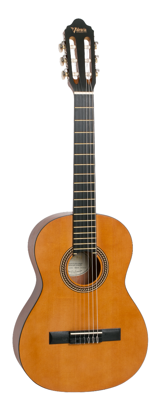 Valencia VC203L 3/4 Size Left Hand Classical Guitar in Antique Natural Satin