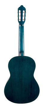 Valencia VC203TBU 3/4 Size Classical Guitar in Transparent Blue Satin