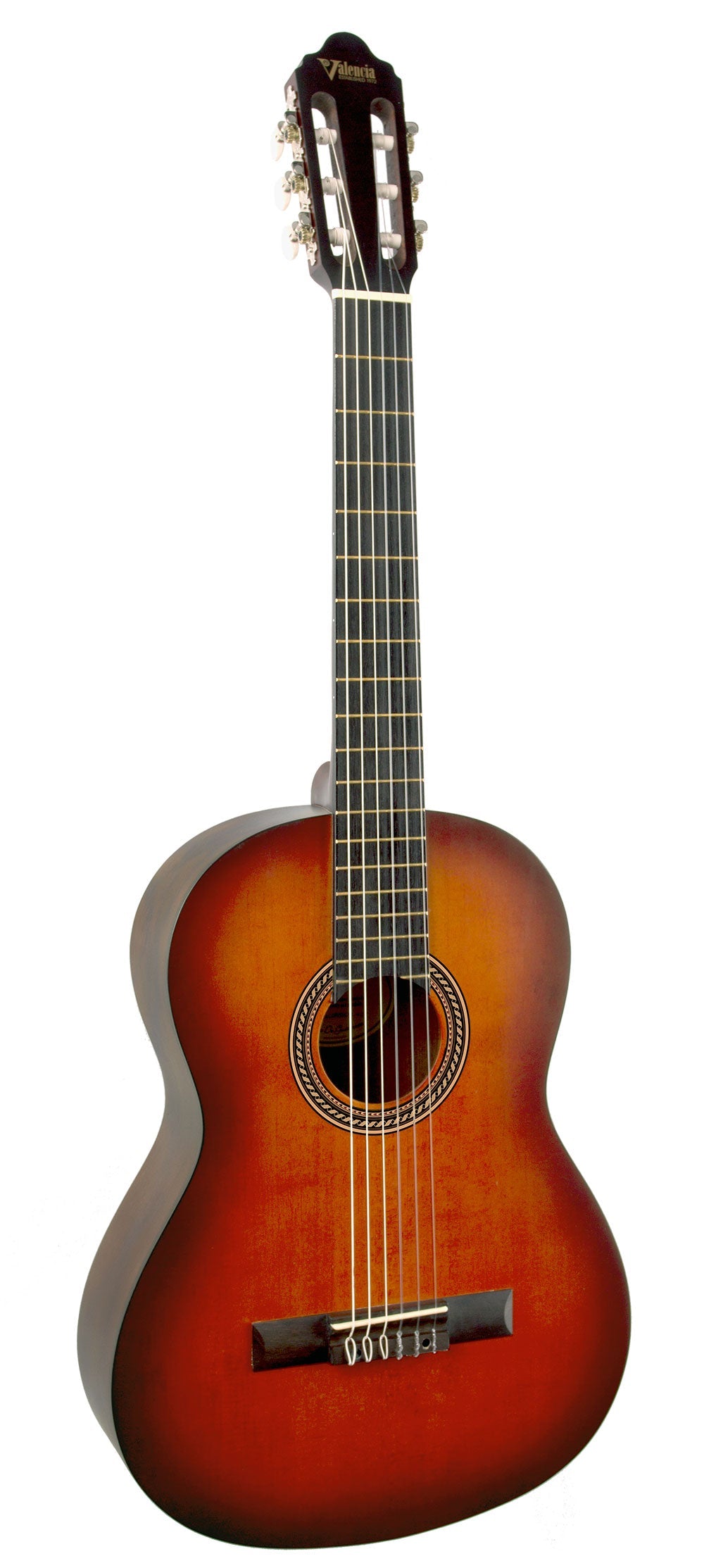 Valencia VC204CSB Full Size Classical Guitar in Classic Sunburst Satin