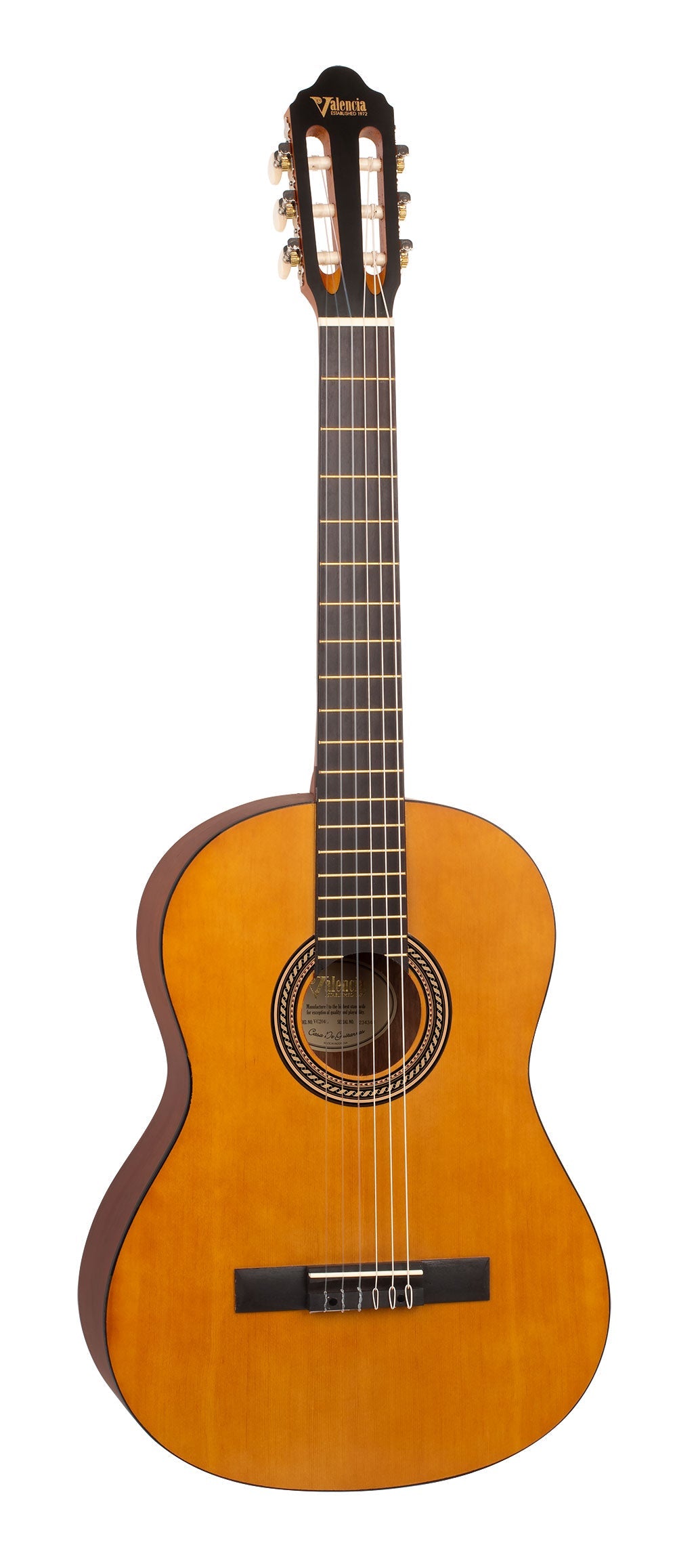 Valencia VC204L Full Size Left Hand Classical Guitar in Antique Natural Satin