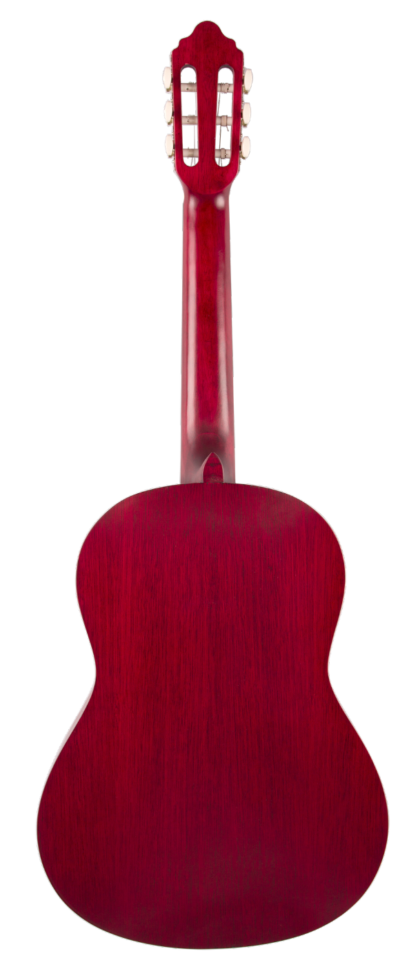 Valencia VC204TWR Full Size Classical Guitar in Transparent Wine Red Satin