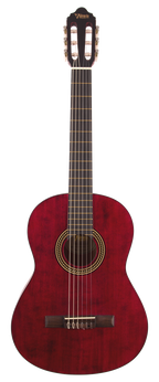 Valencia VC204TWR Full Size Classical Guitar in Transparent Wine Red Satin