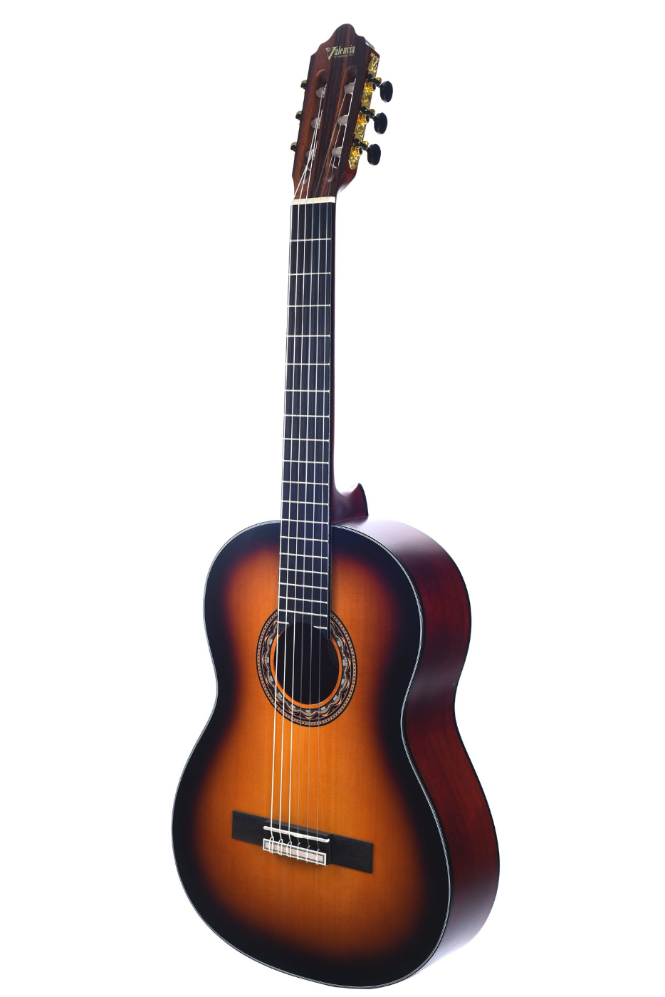 Valencia VC304ASB Full Size Classical Guitar in Antique Sunburst Satin