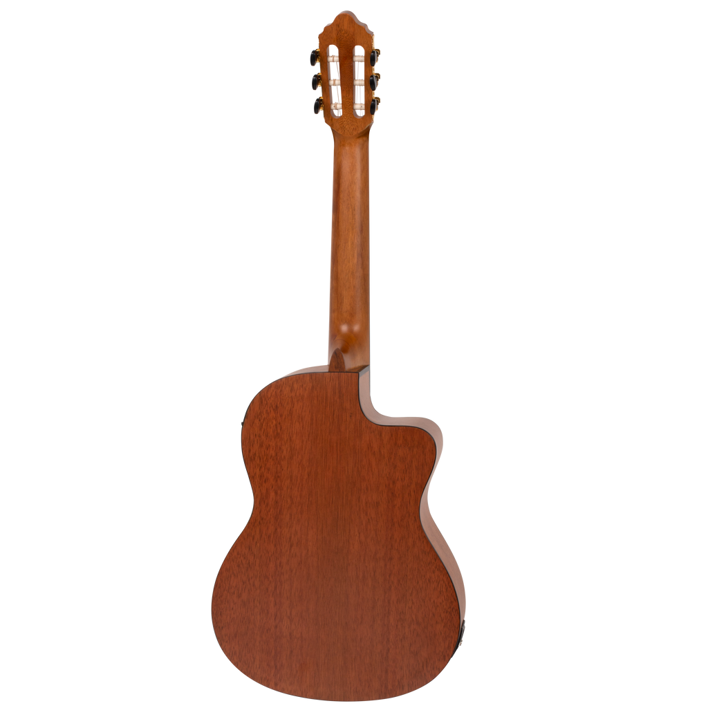 Valencia VC304CEL Full Size Left Hand Classical Guitar with Pickup in Natural Satin