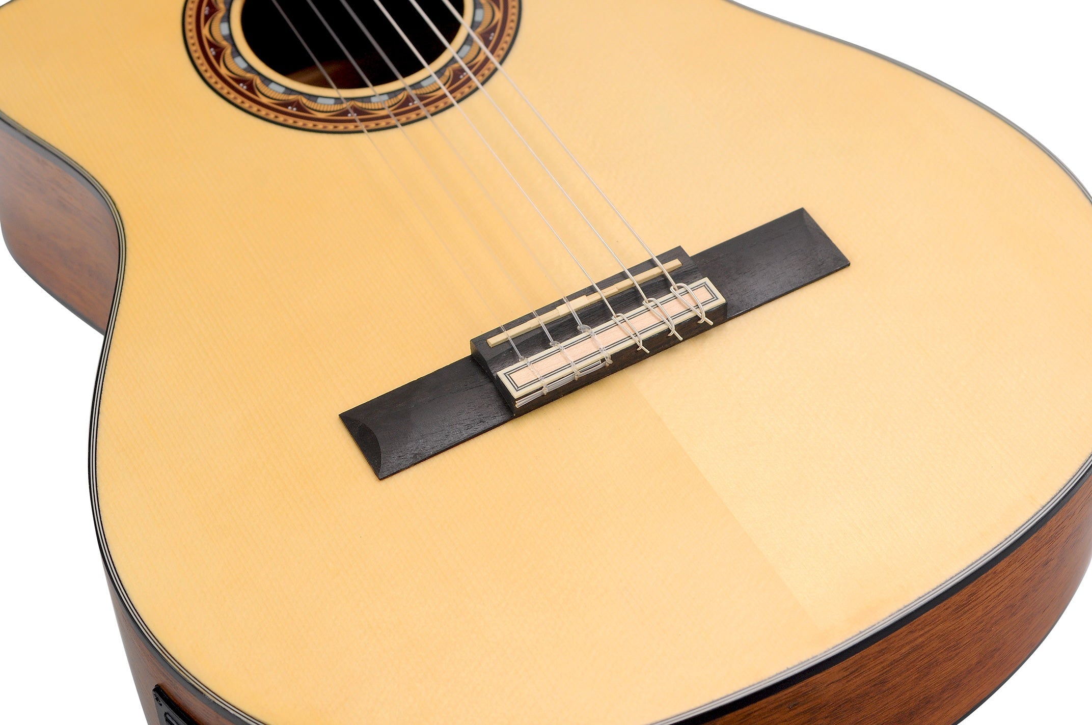 Valencia VC304CEL Full Size Left Hand Classical Guitar with Pickup in Natural Satin