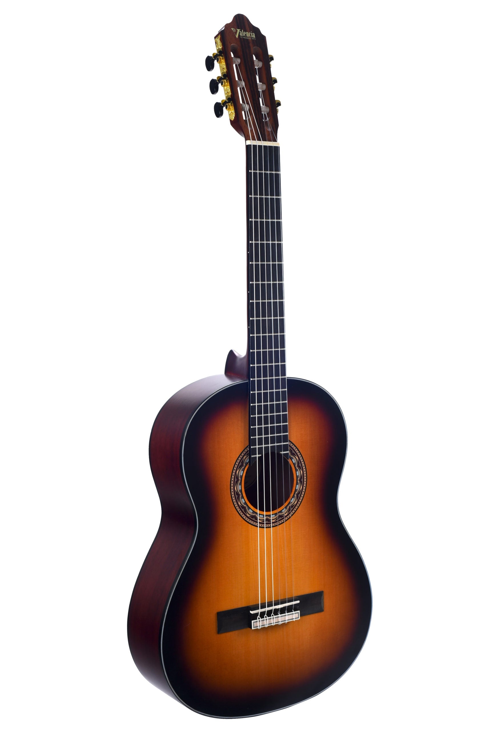Valencia VC304ASB Full Size Classical Guitar in Antique Sunburst Satin