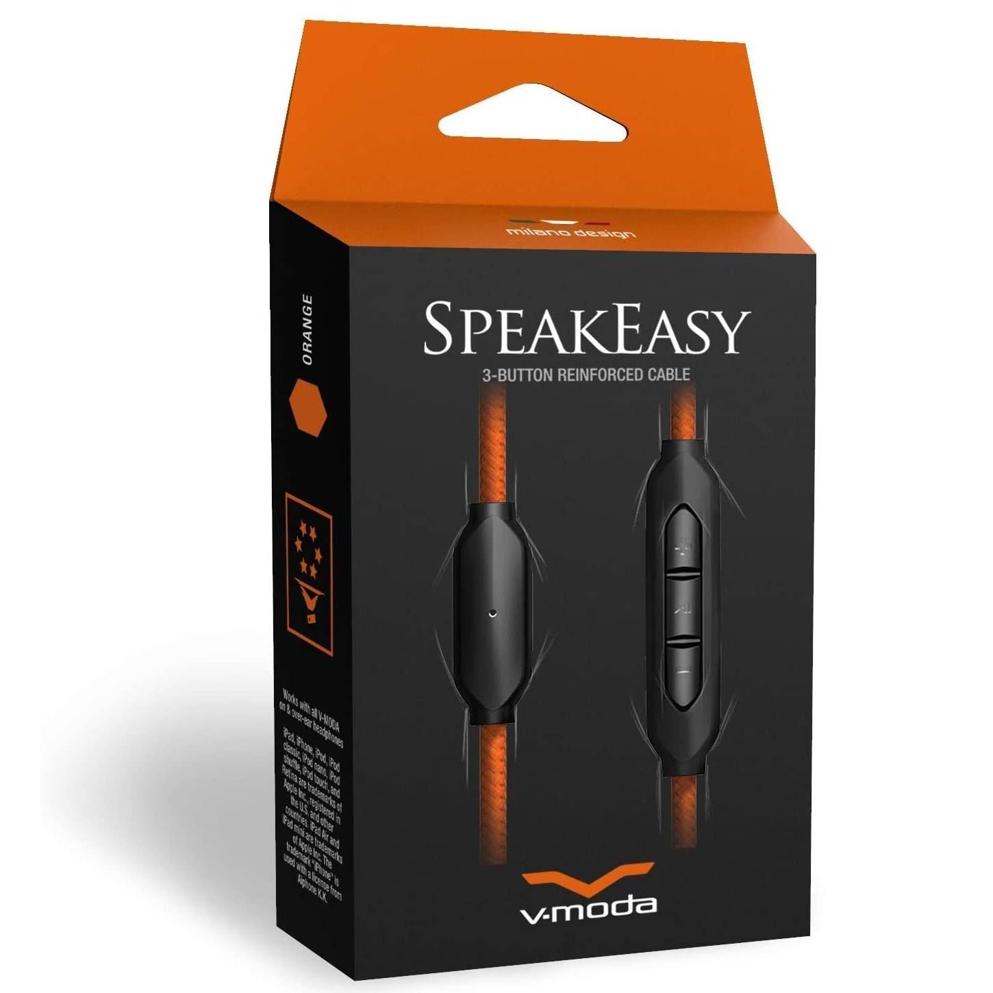 V-Moda Speakeasy 3-Button Reinforced Cable (Orange)