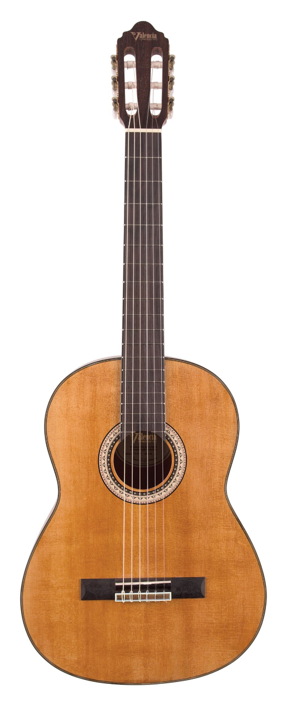 Valencia VC404 Full Size Classical Guitar in Vintage Natural Satin