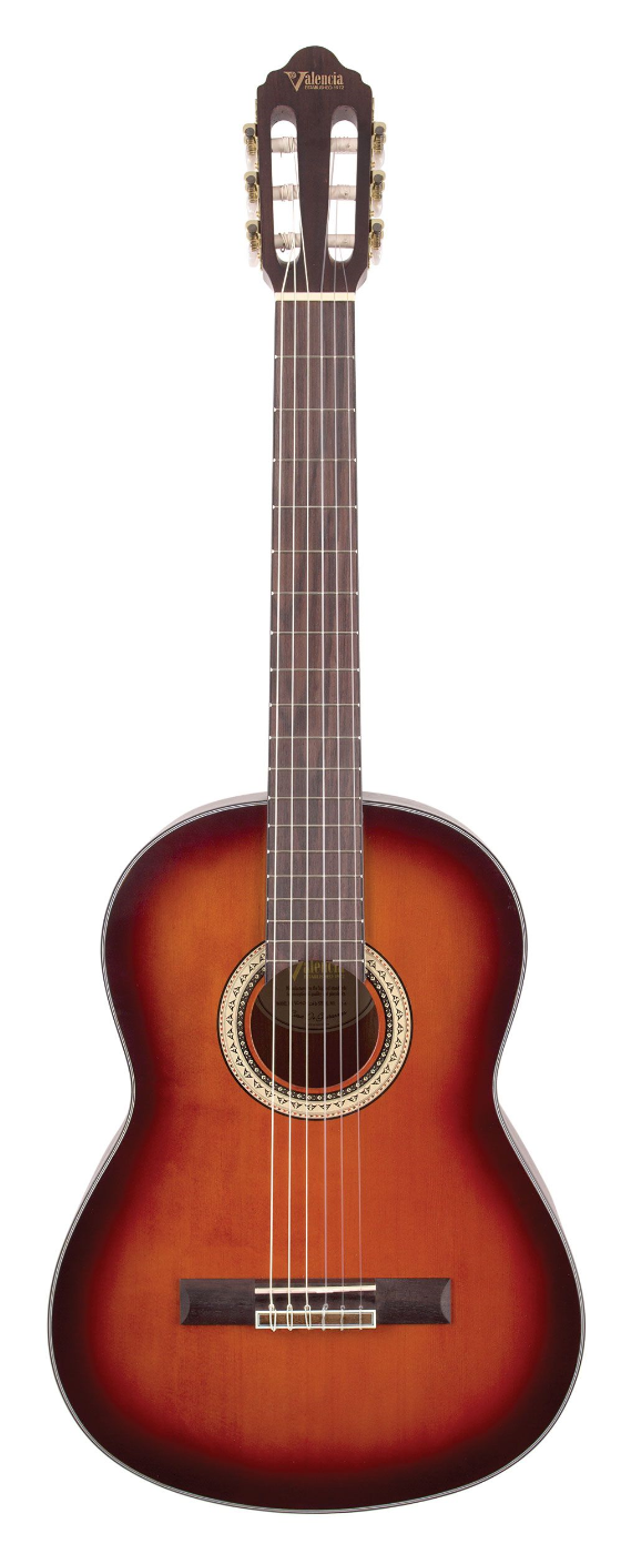 Valencia VC404CSB Full Size Classical Guitar in Classic Sunburst Satin