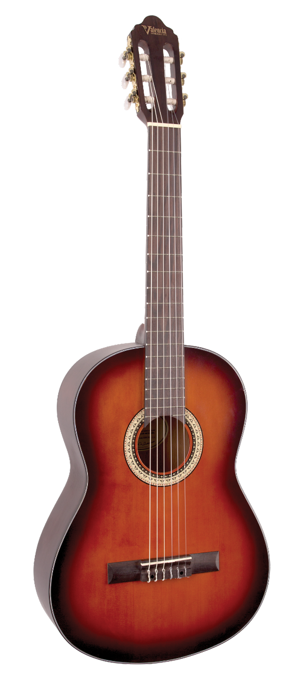 Valencia VC404CSB Full Size Classical Guitar in Classic Sunburst Satin