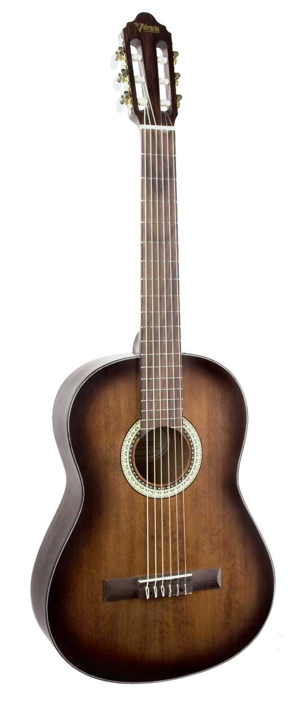 Valencia VC404HSB Full Size Classical Guitar in Historic Sunburst Satin