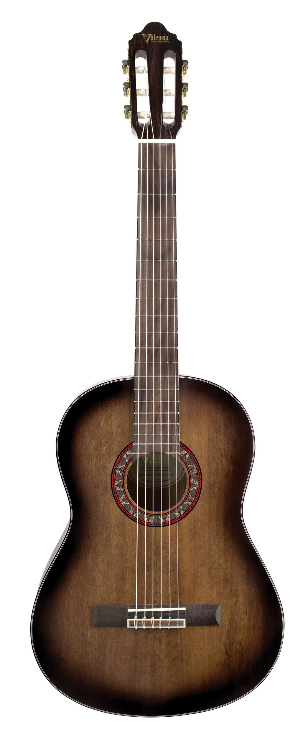 Valencia VC404HSB Full Size Classical Guitar in Historic Sunburst Satin