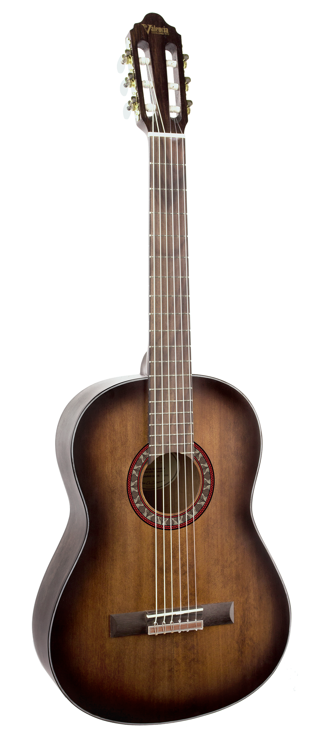 Valencia VC404HSB Full Size Classical Guitar in Historic Sunburst Satin