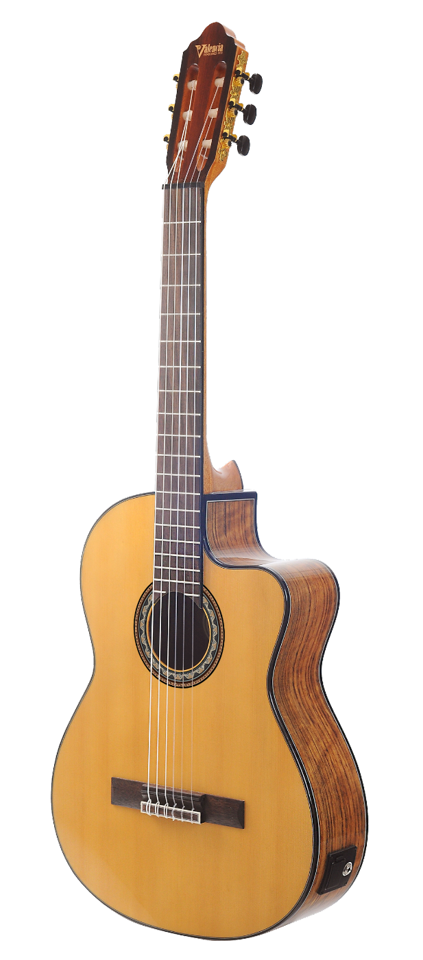 Valencia VC564CE Full Size Classical Guitar with Pickup in Natural High Gloss