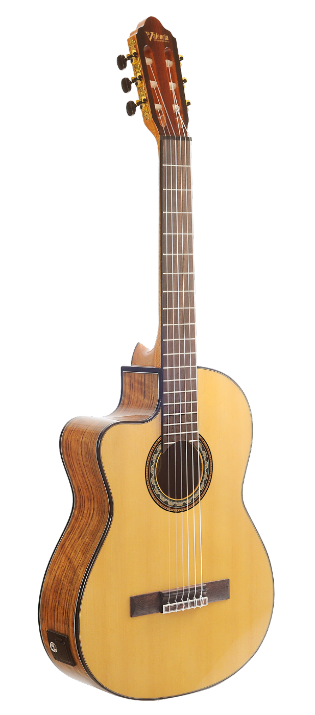 Valencia VC564CEL Full Size Left Hand Classical Guitar with Pickup in  Natural High Gloss