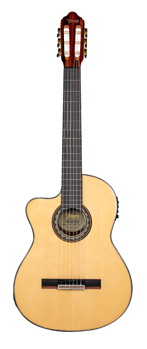 Valencia VC564CEL Full Size Left Hand Classical Guitar with Pickup in  Natural High Gloss