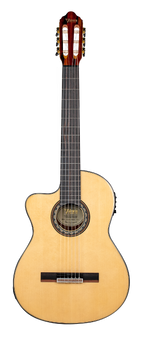 Valencia VC564CEL Full Size Left Hand Classical Guitar with Pickup in  Natural High Gloss