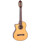 Valencia VC564CEL Full Size Left Hand Classical Guitar with Pickup in  Natural High Gloss
