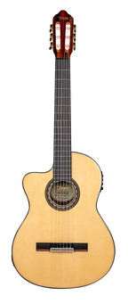Valencia VC564CEL Full Size Left Hand Classical Guitar with Pickup in  Natural High Gloss
