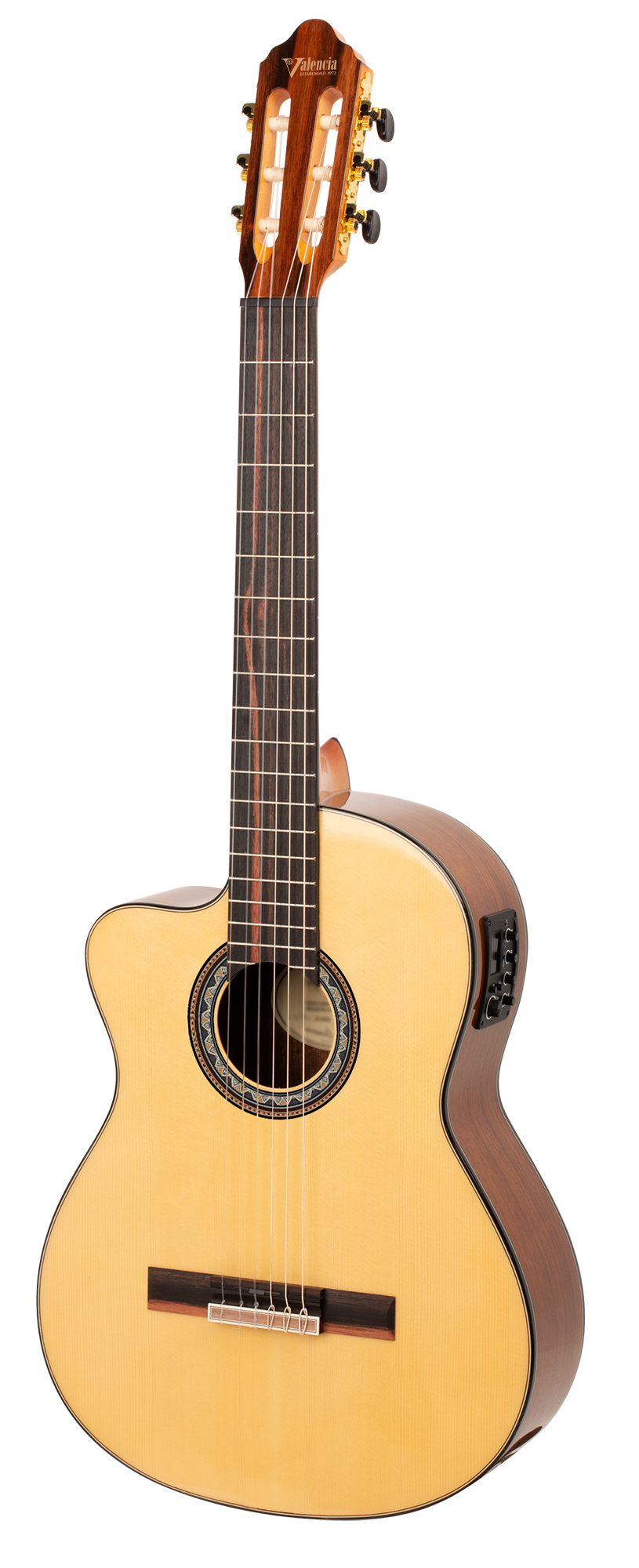 Valencia VC564CEL Full Size Left Hand Classical Guitar with Pickup in  Natural High Gloss