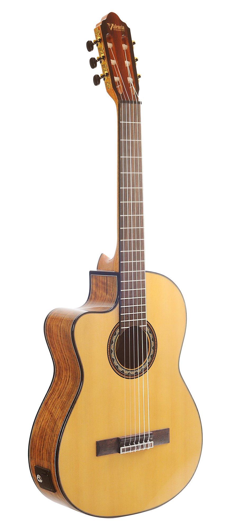 Valencia VC564CEL Full Size Left Hand Classical Guitar with Pickup in  Natural High Gloss