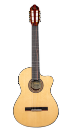 Valencia VC564CE Full Size Classical Guitar with Pickup in Natural High Gloss