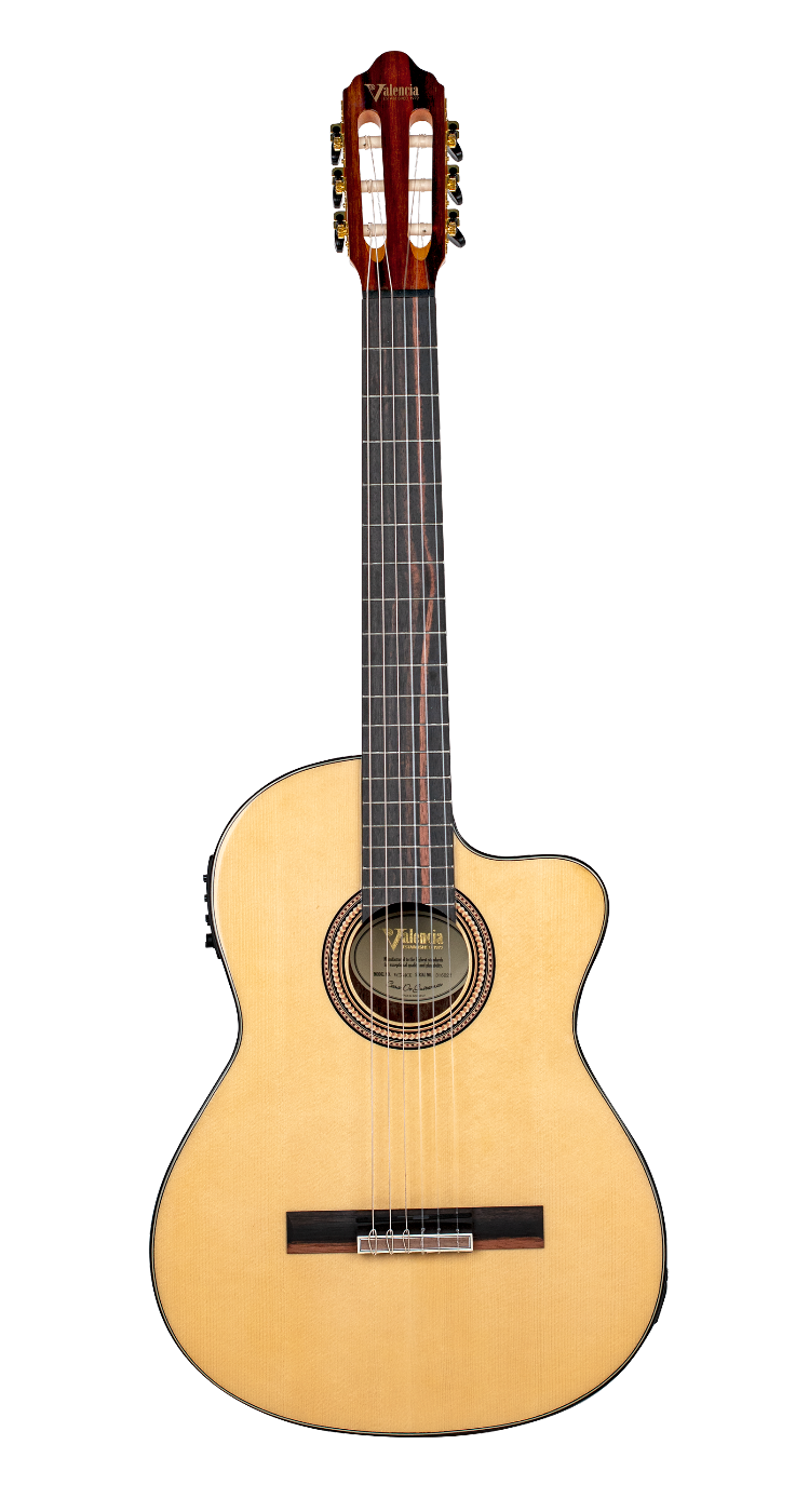 Valencia VC564CE Full Size Classical Guitar with Pickup in Natural High Gloss