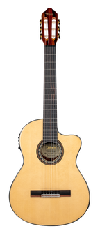 Valencia VC564CE Full Size Classical Guitar with Pickup in Natural High Gloss