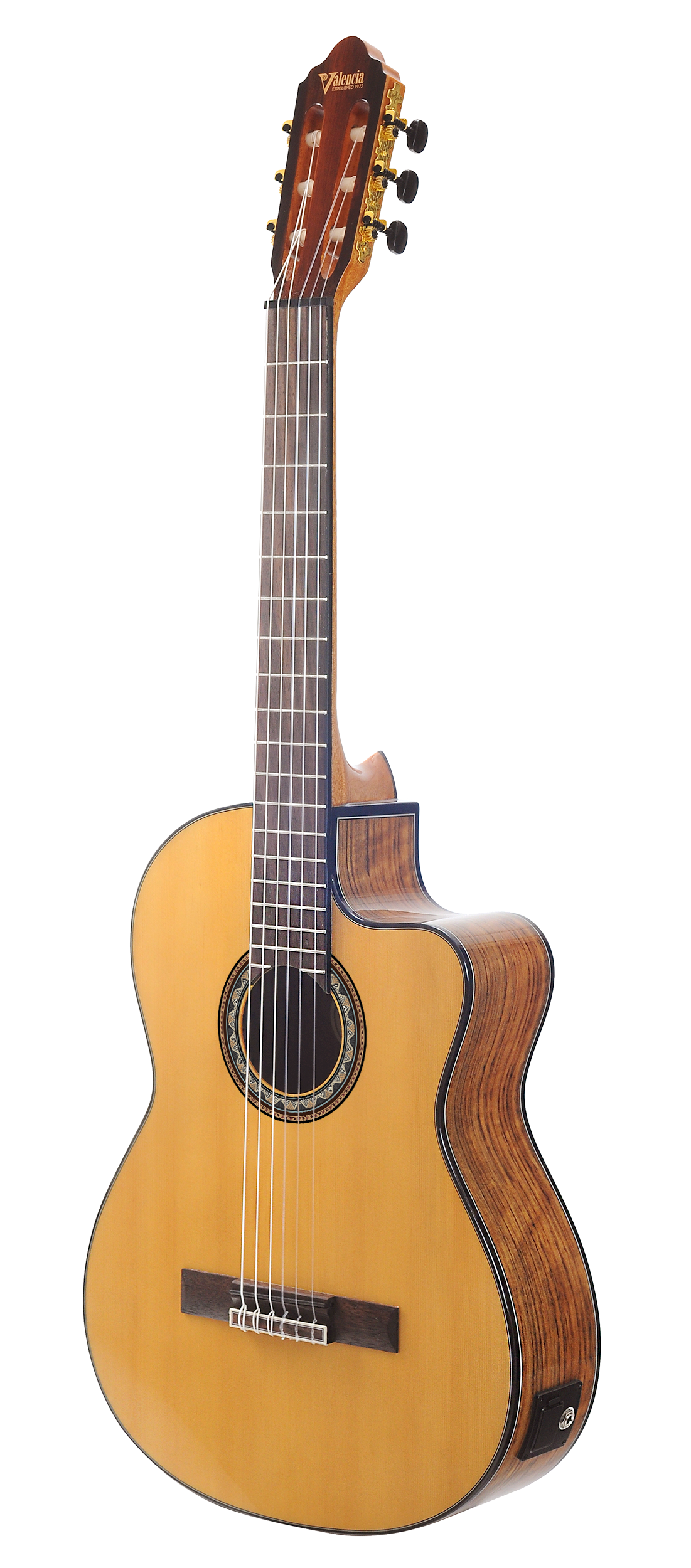 Valencia VC564CE Full Size Classical Guitar with Pickup in Natural High Gloss