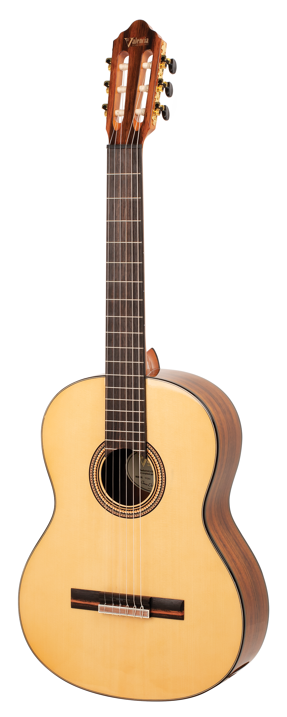 Valencia VC564L Full Size Left Hand Classical Guitar in Natural High Gloss