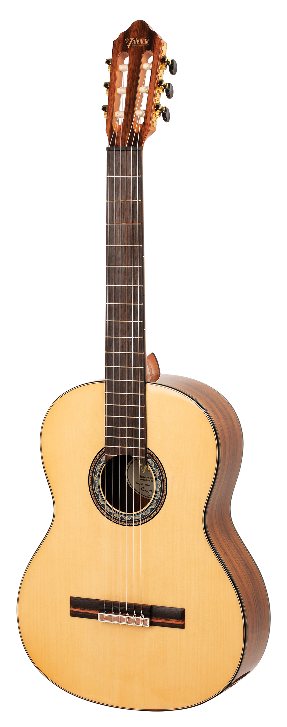 Valencia VC564L Full Size Left Hand Classical Guitar in Natural High Gloss