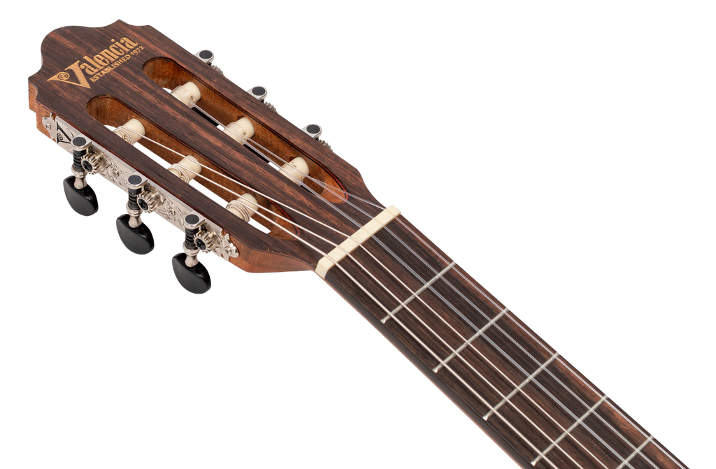 Valencia VC703 3/4 Size Solid Top Classical Guitar in Natural Satin