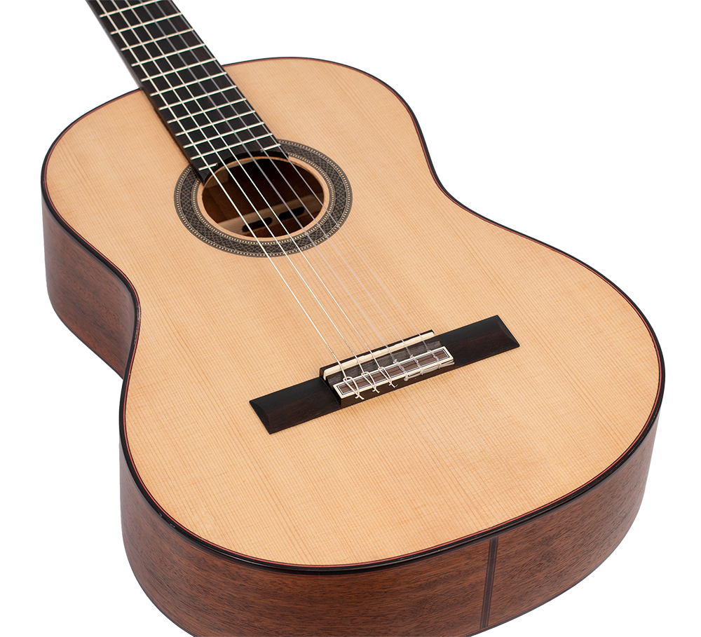 Valencia VC704 Solid Top Classical Guitar in Natural Satin